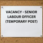 Temporary Post of Senior Labour Officer, Labour Department, Ministry of Labour, Social Security and the Third Sector
