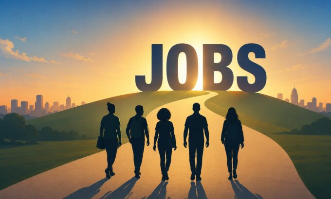 Job start plus silhouette